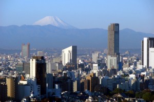 Mont Fuji vu de Tokyo