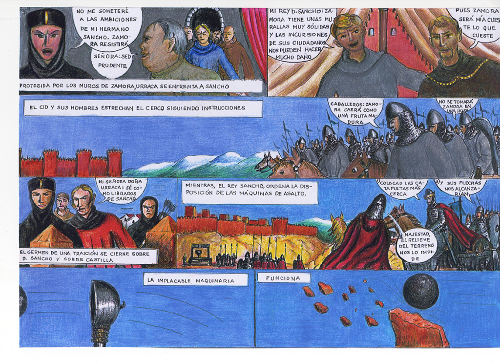 El Conde Pedro Ansúrez, quebrantando la pena de exilio, ha ido desde Toledo a Zamora y convence a Doña Urraca para que levante esa ciudad contra el Rey.