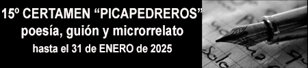 Certamen "Picapedreros" poesía, guión y microrrelato