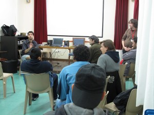 Ignacio Alfayé y Rubén Pérez Barrena con los participantes