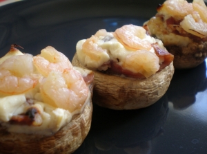 champinones rellenos langostinos