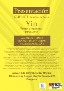 Cartel presentación YIN-Zaragoza- Autora:Ana Alcaraz